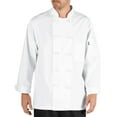 thumbnail image 3 of Dickies Men's Henri Classic Chef Coat, White, X-Small, 3 of 4