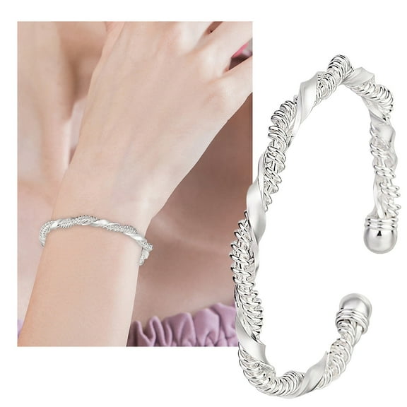 Bracelets,Bracelets For Women,Jewelry Bracelets, Christmas Clearance Sale! Lssam Fashion Silver Plated 8M Bracelet Women's Bracelet Exaggerated Wrap Open Bracelet