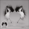 thumbnail image 2 of Diadema con orejas de bestia hecha a mano, tocado de lolita con orejas de gato de imitación, clip de cola KC, oreja de animal de níspero, lolita, fácil de usar, 2 of 5