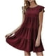 thumbnail image 1 of Vestidos Para Mujer Vestidos Casuales Manga Corta Cuello Redondo Sólido Patchwork Pastel Vestido Plisado Odeerbi ODB152930, 1 of 9