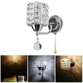 thumbnail image 3 of Modern Wall Sconce Crystal ,  Bedside Wall Mount Light Fixture Wall Lamp Light with E26 /27 Socket for Living Room Bathroom Bedroom and Hallway（No Bulbs）, 3 of 11