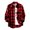 2 Red, variant on Overshirt Men Long Sleeve Shacket with Chest Pocket Casual Checked Shirt Jackets Turndown Collar Plaid Shirts Classic Fit Work Shirts Men's Designer Workwear Fashion Daily Wear