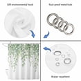 thumbnail image 3 of Eucalyptus Leaves Shower Curtain Set - Long 72" x 84" Washable Bathtub Curtain with 12 Hooks, Green Summer Botanical Weeping Waterproof Fabric Stall Shower Curtains for Bathroom/Bathtub Décor, 3 of 6