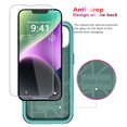 thumbnail image 4 of Diverbox for iPhone 14 Plus Case [Shockproof] [Dropproof] [Tempered Glass Screen + Camera Lens Protector],Heavy Duty Protection Phone Case Cover for Apple iPhone 14 Plus (Teal), 4 of 8