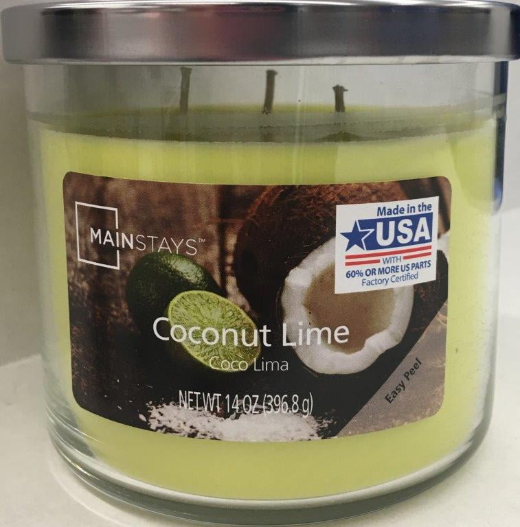 Mainstays Coconut Lime Chrome Lid Jar