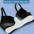 thumbnail image 3 of Yesbay Bra Liner Reusable Washable Under-Breast Sweat Absorber Pads Women Odor Control Cotton Breast Pad Moisture Wicking Boob Insert Lining, 3 of 8