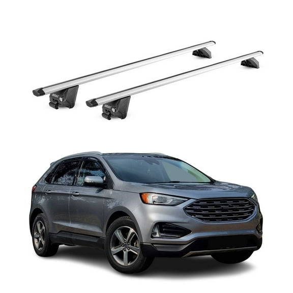 OMAC Roof Rack Cross Bars Luggage Carrier for Ford Edge 2015-2024 Alu Silver 2Pcs
