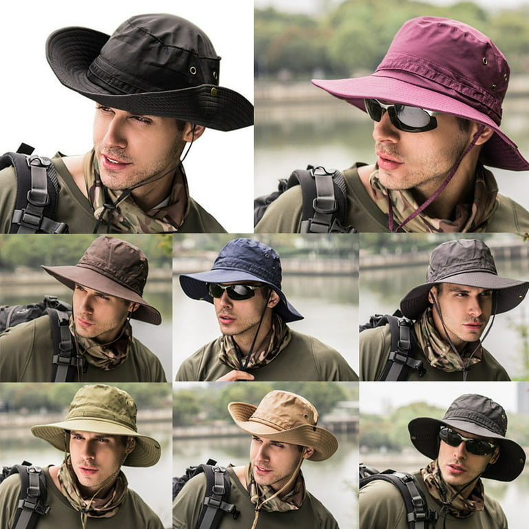Sun Hats for Men Fishing Hat Beach Hat Gardening Waterproof Wide Birm  Bucket Hat UV Protection Fishing Hiking Khaki