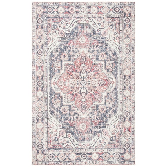 SAFAVIEH Classic Vintage Blake Medallion Area Rug, Red/Blue, 8' x 10'
