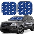 thumbnail image 2 of Uemuo Moon Lamb Printed 2 PCS Car Windshield Sun Shade, Auto Sun Heat and UV Rays Blocker, Foldable Automotive Front Window Sunshade Protector, 2 of 7