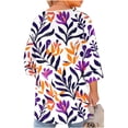 thumbnail image 3 of Xuyuer Plus Size Women Blouses Casual Round Neck 3/4 Sleeve Tops Summer Hollow Out Loose Fitted Blouse for Women 2026, 3 of 6