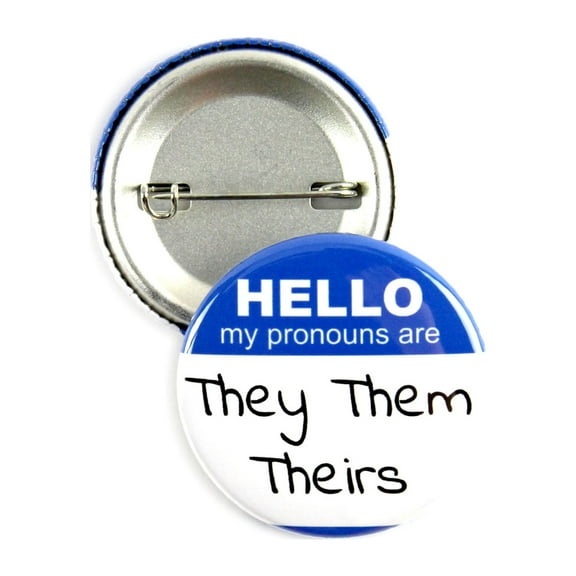 25 Pack - Hello My Pronouns Are They Them Their LGBTQ  Pinback Button Badges - 1.5 Inch Round