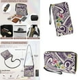 thumbnail image 4 of ZUXONGSY Polynesian Hibiscus Print Women's Stylish Hobo Shoulder Set - Waterproof PU Leather Bag and Wallet Leather Crossbody Satchel Purse and Wallet Set for Daily Essentials, 4 of 5