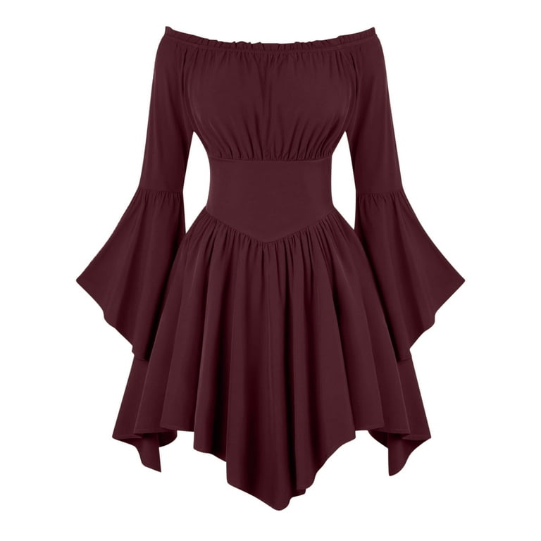 burgundy shirt dress outfit Mint Velvet Women's Linen Midi Shirt Dress - Red - Size 4