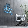 thumbnail image 5 of 24Pcs Butterfly Wall Stickers Removable Butterflies Wall Decals Wall Art Craft For Home Kids Bedroom Wedding Decor Rooms Butterfly 3D Mirror Decoration Home (Blue), 5 of 5