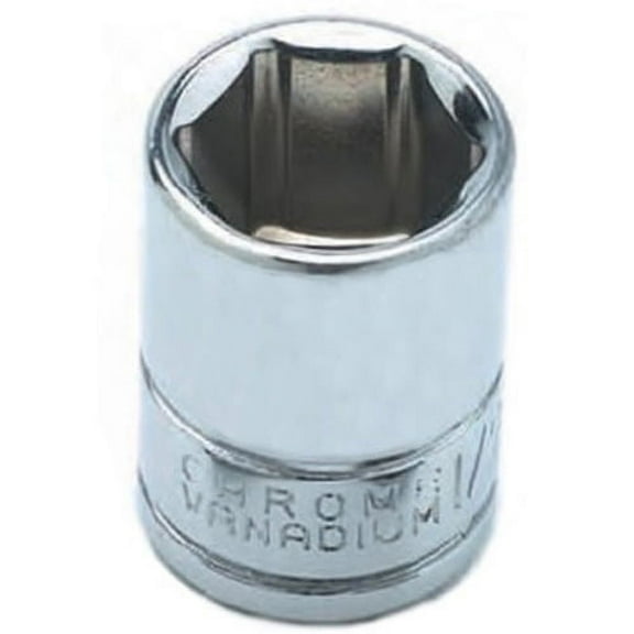 Performance Tool W36210 Chrome Socket, 1/4" Drive, 10mm, 6 Point, Shallow