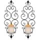 thumbnail image 1 of Set of 2 Candle Holders Wall Mounted Metal Candle Holders, Candle Holders for Wall Bedroom Living Room Decor, Black, 1 of 5