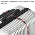 thumbnail image 5 of Unique Bargains Security Cable 2.5mm x 0.5m/1.64ft Coated Luggage Lock Wire Rope with Double Loop, Clear Red, 3 Pack, 5 of 5