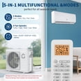 thumbnail image 4 of 12000Btu Dual Zone Mini Split Air Conditioner 24000 BTU, 20 SEER2 208-230V Wifi Enabled Multi 2 Zone Ductless Mini Split AC Heating System, with Installation Kits,White, 4 of 8