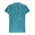 thumbnail image 5 of NSLGXD T Shirts for Women Trendy V Neck Short Sleeve Tops Cute Graphic Tees Classic Vacation Tshirt Top S-3XL Blue Top, 5 of 6
