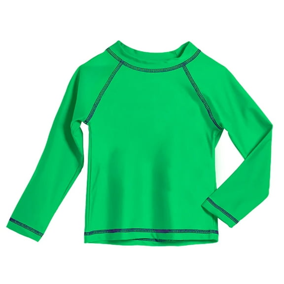 Made in USA Boys UPF 50  Long Sleeve Rashguard | Elf Green