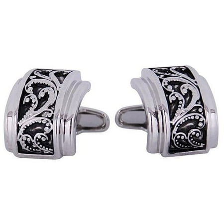 Cuff Daddy Rhodium SOHO Floral Cufflinks