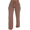 thumbnail image 3 of Women‘s High Waist Drawstring Knitted Loose Fitting Wide Leg Pant Solid Color Casual Trousers, 3 of 6