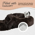 thumbnail image 2 of Best Friends by Sheri Bundle Set The Original Calming Shag Donut Cuddler Cat and Dog Bed + Pet Throw Blanket, Dark Chocolate, Large, 36x36, 2 of 4