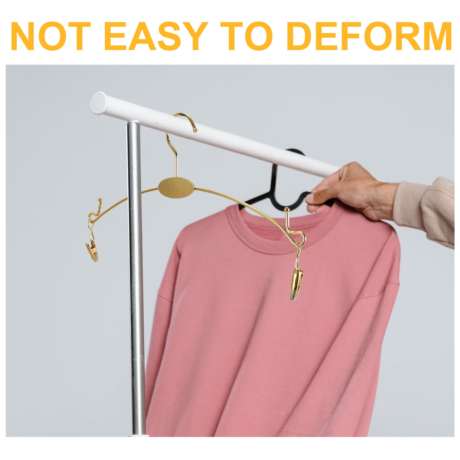unbranded 10 PCS Pant Hangers Clothes Hangers Gold Hangers Size 4 Golden