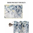 thumbnail image 6 of Blue Eucalyptus Coastal 2 Panel Kitchen Curtains for Windows, Beach Starfish Shell Nautical Retro Bathroom Privacy Curtain, Home Décor Window Treatment for Bedroom/Living Room 55"x45", 6 of 6