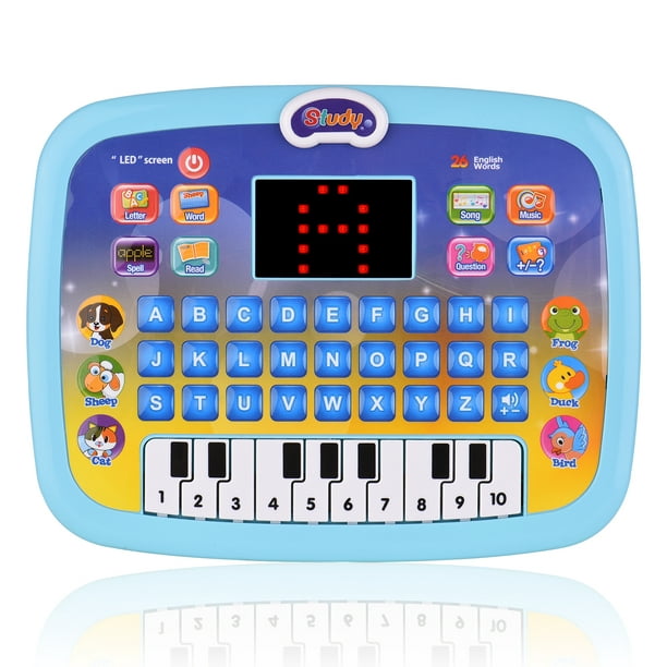 Tablette Enfant éducatif Jouet pour 1 enfant de 2 ans apprenant l'anglais -  Bleu