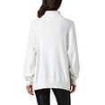 thumbnail image 3 of Suéter de cuello alto para mujer INSPIRE CHIC, tops para un guardarropa de invierno elegante, 2XL, blanco, 3 of 6