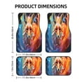 thumbnail image 2 of Cauagu Color Splash Fox Portrait Pattern Car Floor Mat Set of 4,Car Carpet Mats Car Mats with Anti-Slip Backing & Driver Heel Pad Universal Fit for Cars/Trucks/SUV/Vans, 2 of 6