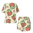 thumbnail image 6 of Rocae Frog Hold Strawberry for Two Piece Sleepwear Pajamas Sets for Women Soft Short-Sleeved Pjs with Lounge Shorts Medium, 6 of 9