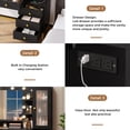 thumbnail image 5 of Amuzer Vanity Table with Lighted Mirror and Charging Station, Modern Makeup Desk with Drawers and Storage Shelves, Black, 5 of 8