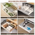 thumbnail image 4 of Expandable Pull-Out Cabinet Organizer with Adhesive Nano Film Fixed Slide out Drawers Under Sink Pull-Out Home Organizers Adjustable Length 12.5"-20.5" for Kitchen Cabinets(White), 4 of 9