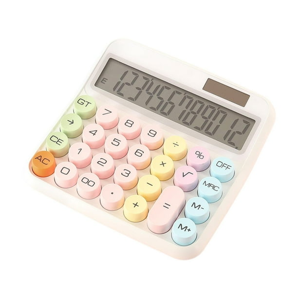 Calculadora de escritorio Papelería escolar Calculadora estética Calculadora de oficina de ahorro de energía Calculadora mecánica para preescolar