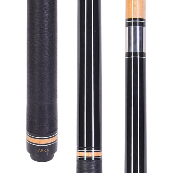 ASKA JBC Black 3-Piece Jump Break Cue Stick - 18oz, 20oz, 21oz, 25oz, 28oz Available - Canadian Maple, Phenolic Tip