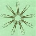 thumbnail image 1 of Ahgly Company Machine Washable Indoor Square Transitional Mint Green Area Rugs, 4' Square, 1 of 7