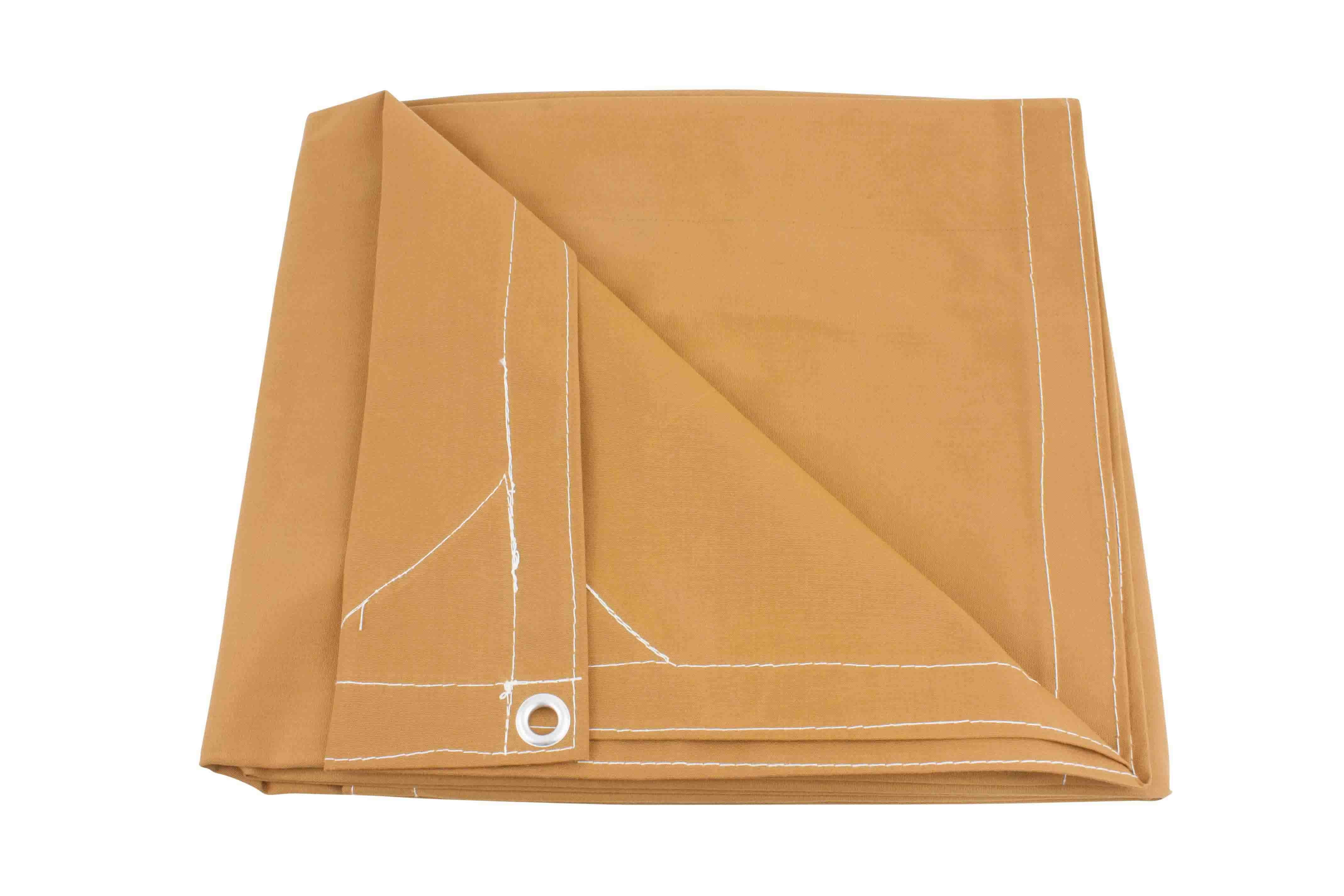 20 X 20 Tan Canvas Tarp 12oz Heavy Duty Water Resistant