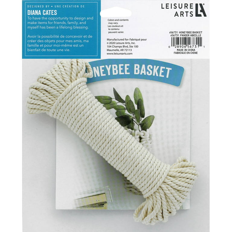 Leisure Arts Macrame Kit Honeybee Basket, Macrame Kits for Adults