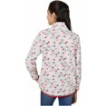 thumbnail image 3 of Eddie Bauer Girls Quest Quarter Zip Fleece Pullover Sweater (Coral/White, Small 7/8), 3 of 3