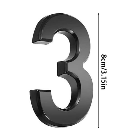 Penkiiy 3.15 Inch Floating Modern House Numbers For Outside Large House Numbers For Outside, Black Shadow Modern Home Address numbers With Easy Mounting Nail Kits For Outside