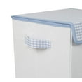 thumbnail image 3 of BIRDROCK HOME Baby Clothes Hamper with Lid | Folding Cloth Hamper with Handles | Dirty Clothes Sorter Bin | Easy Storage | Collapsible | Blue and White, 3 of 8