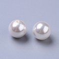 thumbnail image 2 of Shell Pearl Beads Half Drilled Beads Polished Round White 10mm Hole: 1.2mm, 2 of 2