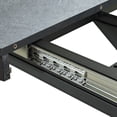 thumbnail image 6 of Miniyam 55"–70.8" Extendable Dining Table for 4–8, Durable MDF Tabletop with Rounded Corners and Heavy-Duty Metal Base, Dark Gray, 6 of 7