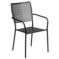 thumbnail image 2 of Bowery Hill Stackable Steel Square Back Patio Dining Side Chair in Black, 2 of 8