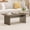 Greige Oak, variant on Coffee Table for Living Room, Farmhouse Wood Center Table, Rectangle Mid-Century Living Room Tables, Unique Fluted Panel Coffee Tables (Rustic Oak, 43Inch)