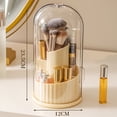 thumbnail image 6 of Mosey Cosmetic Holder with Dustproof Clear Lid 360 Degree Rotatable Multifunctional Countertop Makeup Brush Lipstick Storage Box Organizer Holder Container, 6 of 8