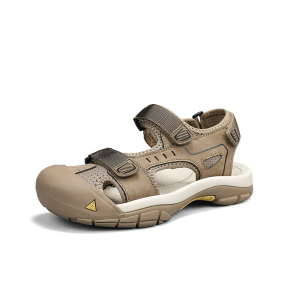 Mens Outdoor Sandals Closed Toe Fisherman Lightweight Breathable Beach Shoes Summer Casual Sports Brown 11 US